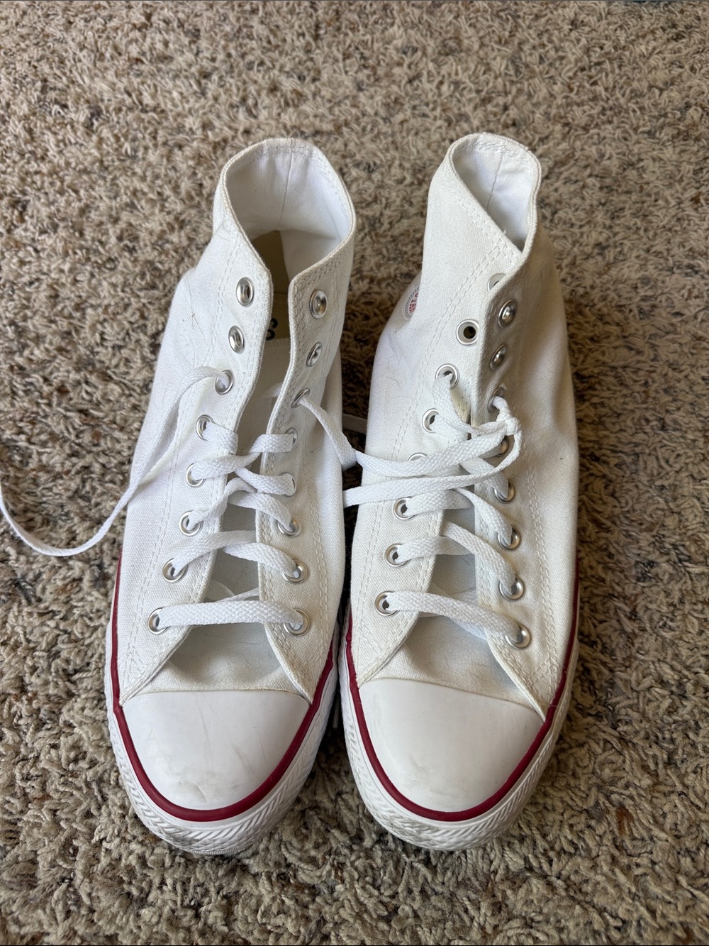 White High-Top Converse Sneakers